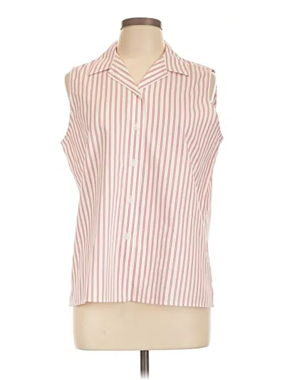 Pre-owned Talbots Sleeveless Button Down Shirt In Pink