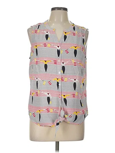 Pre-owned Talbots Sleeveless Button Down Shirt In Pink