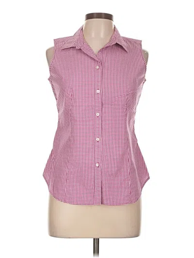 Pre-owned Talbots Sleeveless Button Down Shirt In Pink