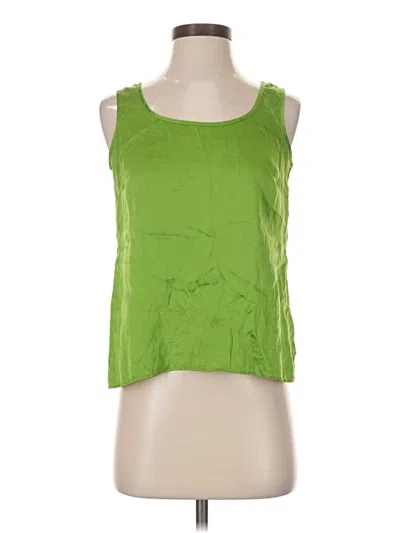 Pre-owned Talbots Sleeveless Silk Top Green Scoop Neck Tops