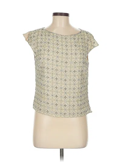 Pre-owned Talbots Sleeveless Silk Top Green Square Neckline Tops