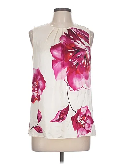 Pre-owned Talbots Sleeveless Silk Top Ivory Halter Neckline Tops