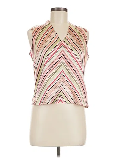 Pre-owned Talbots Sleeveless Silk Top Pink Halter Neckline Tops