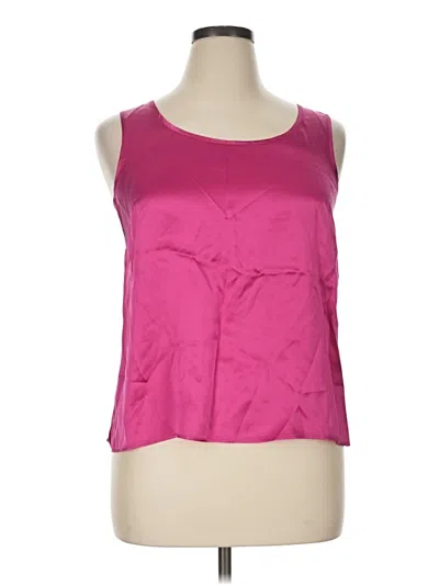 Pre-owned Talbots Sleeveless Silk Top Pink Scoop Neck Tops