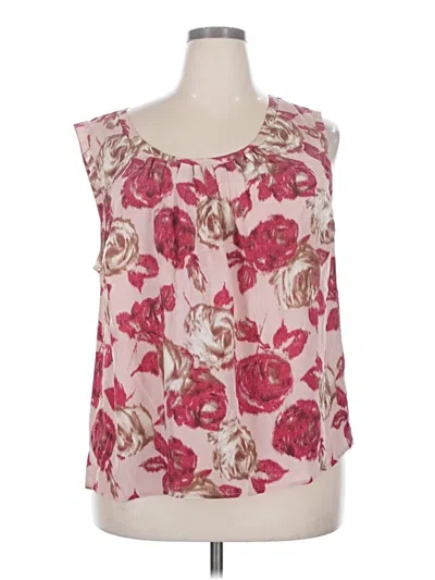 Pre-owned Talbots Sleeveless Silk Top Pink Scoop Neck Tops