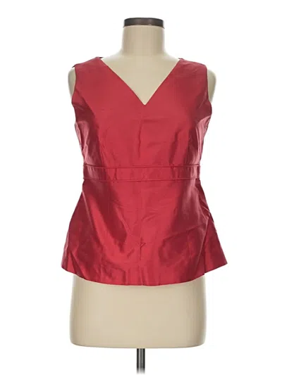 Pre-owned Talbots Sleeveless Silk Top Red Strapless Neckline Tops