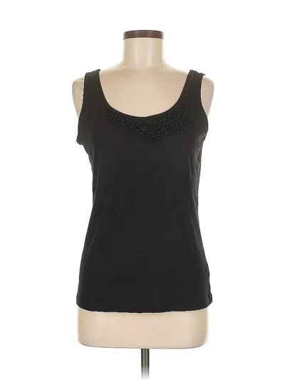 Pre-owned Talbots Sleeveless Top Black Scoop Neck Tops