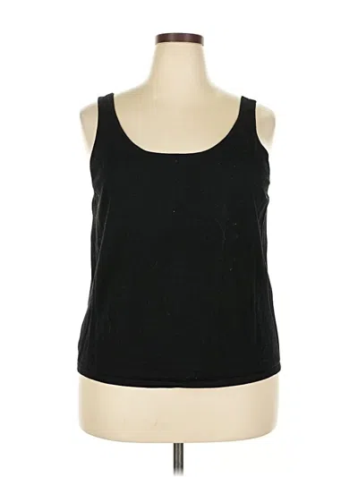 Pre-owned Talbots Sleeveless Top Black Scoop Neck Tops