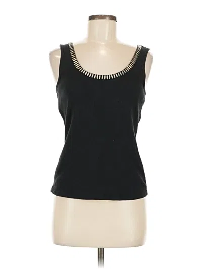 Pre-owned Talbots Sleeveless Top Black Scoop Neck Tops