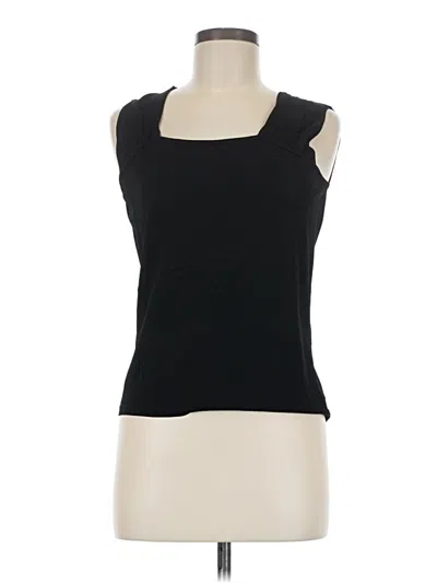 Pre-owned Talbots Sleeveless Top Black Scoop Neck Tops
