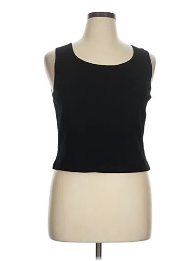 Pre-owned Talbots Sleeveless Top Black Scoop Neck Tops