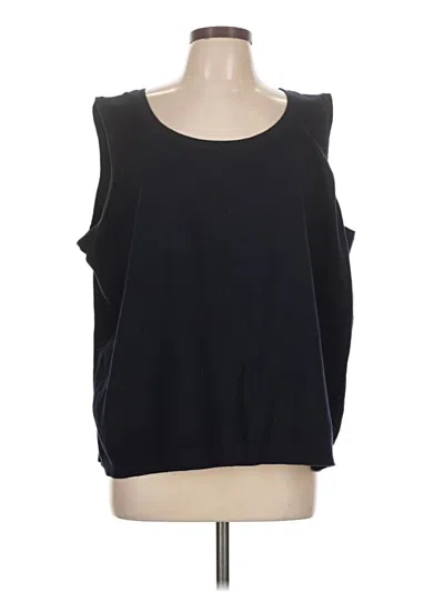 Pre-owned Talbots Sleeveless Top Black Scoop Neck Tops