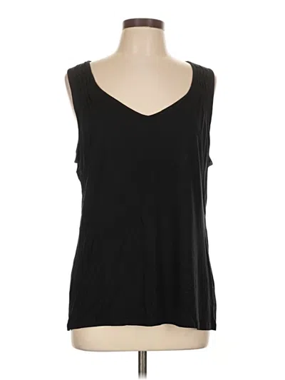 Pre-owned Talbots Sleeveless Top Black Scoop Neck Tops