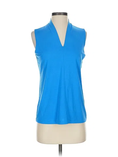 Pre-owned Talbots Sleeveless Top Blue Halter Neckline Tops