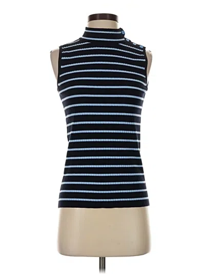 Pre-owned Talbots Sleeveless Top Blue Turtleneck Tops