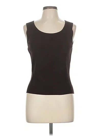Pre-owned Talbots Sleeveless Top Brown Scoop Neck Tops