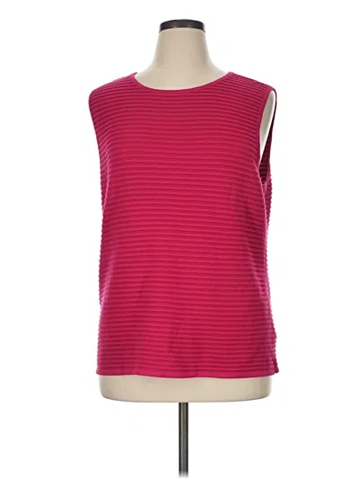 Pre-owned Talbots Sleeveless Top Burgundy Boatneck Tops