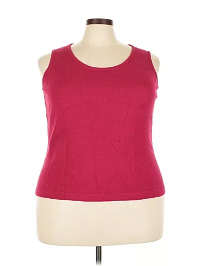 Pre-owned Talbots Sleeveless Top Burgundy Scoop Neck Tops