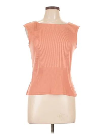 Pre-owned Talbots Sleeveless Top Orange Boatneck Tops