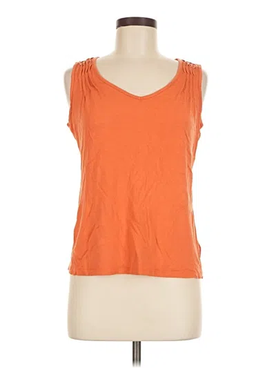Pre-owned Talbots Sleeveless Top Orange Scoop Neck Tops