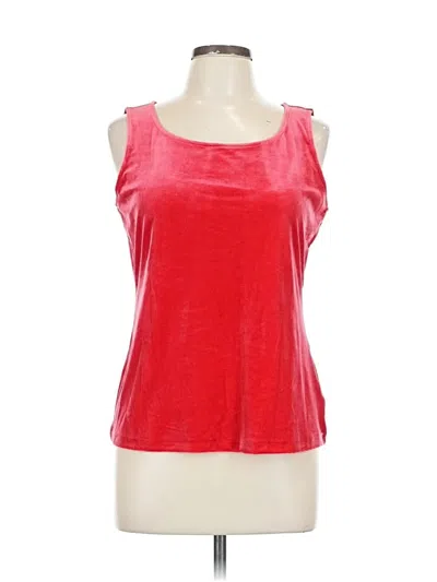 Pre-owned Talbots Sleeveless Top Red Scoop Neck Tops