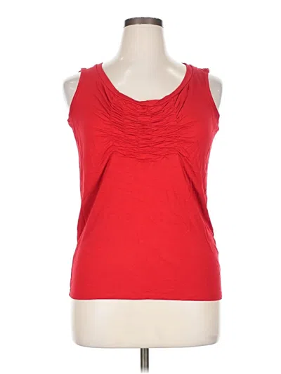 Pre-owned Talbots Sleeveless Top Red Scoop Neck Tops