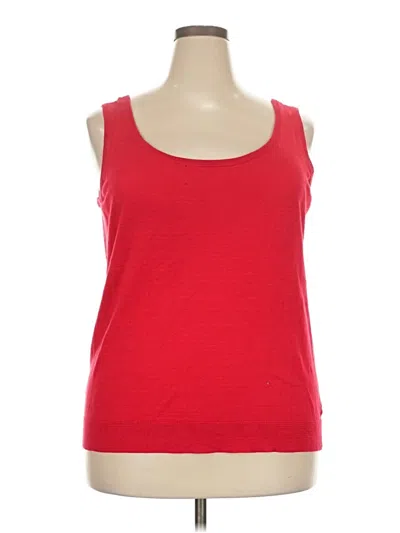 Pre-owned Talbots Sleeveless Top Red Scoop Neck Tops