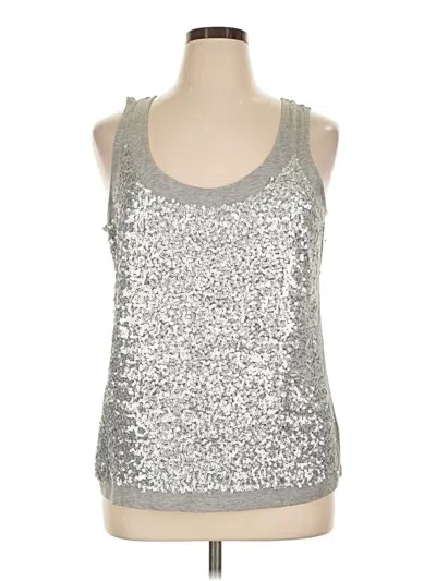 Pre-owned Talbots Sleeveless Top Silver Scoop Neck Tops