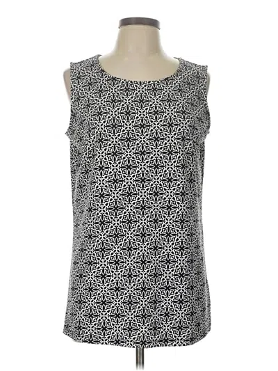 Pre-owned Talbots Sleeveless Top Silver Square Neckline Tops