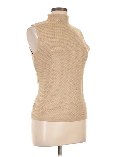 Pre-owned Talbots Sleeveless Top Tan High Neck Tops