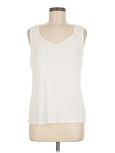 Pre-owned Talbots Sleeveless T-shirt In Ivory