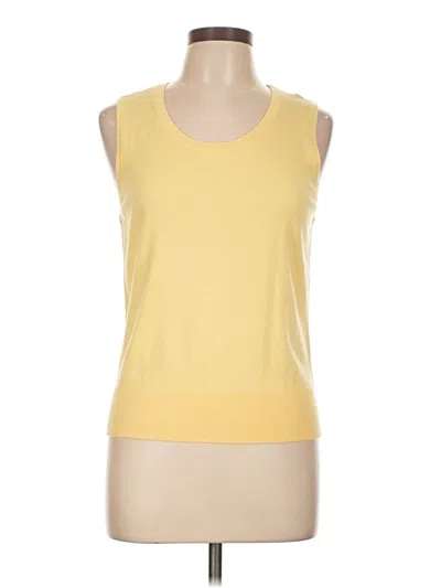 Talbots Sleeveless T-shirt In Yellow