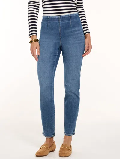 Talbots Slim Ankle Pull-on Travel Jeans - Marleybone Wash - Xs