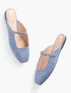 Talbots Sloan Mary Jane Denim Mules - Blue - 11m - 100% Cotton  In Blue