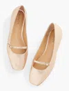 Talbots Sloan Mary Jane Flats - Crackle Metallic - Gold - 11m  In Gold