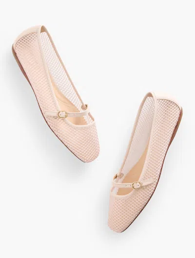 Talbots Sloan Mary Jane Mesh Flats - Pearl Pink - 9m