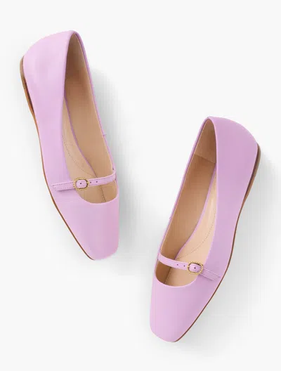 Talbots Sloan Mary Jane Nappa Flats - Spring Lilac - 11m