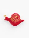 Talbots Snail Brooch - Red/gold - 001  In Red,gold