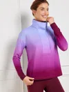 Talbots Petite - Snap Placket Pullover Sweater - Ombrã© - Burgundy Berry - Medium  In Burgundy Berry