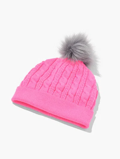 Talbots Soft Cable Knit Beanie - Stunning Pink - 001