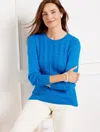 Talbots Soft Cable Knit Crewneck Sweater - Bold Blue - X  In Bold Blue