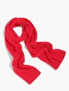 Talbots Soft Cable Knit Scarf - Red - 001
