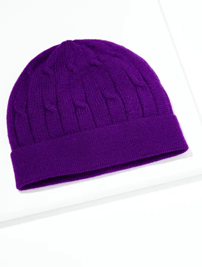 Talbots Soft Knit Beanie - Violet Indigo - 001