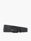 Talbots Soft Pebble Leather Covered Buckle Belt - Black - Xl