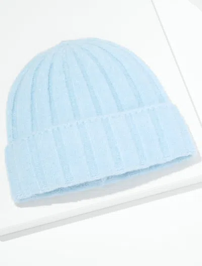 Talbots Soft Ribbed Beanie - Salt Water - 001