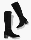 Talbots Sophie Stretch Suede Tall Boots - Black - 11m
