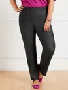 Talbots Petite -  Southampton Straight Leg Pants - Refined Denim - Black/white - 16 In Black,white