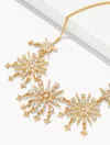 Talbots Starburst Necklace - Crystal Clear/gold - 001