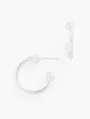 Talbots Sterling Silver Ball Cluster Hoop Earrings - 001  In Silver
