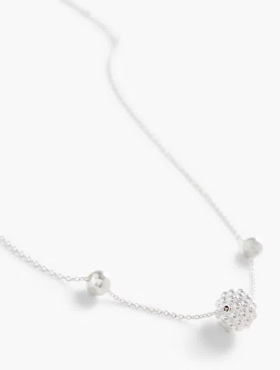 Talbots Sterling Silver Ball Cluster Pendant Necklace - 001